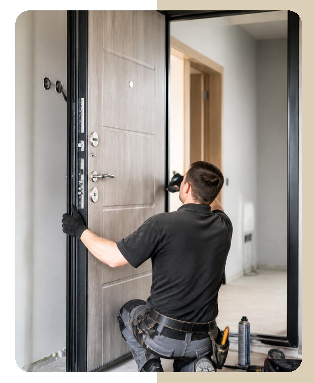 Установка двери в дом в Спасске-Дальнем по цене от 5691 р. | Дверной